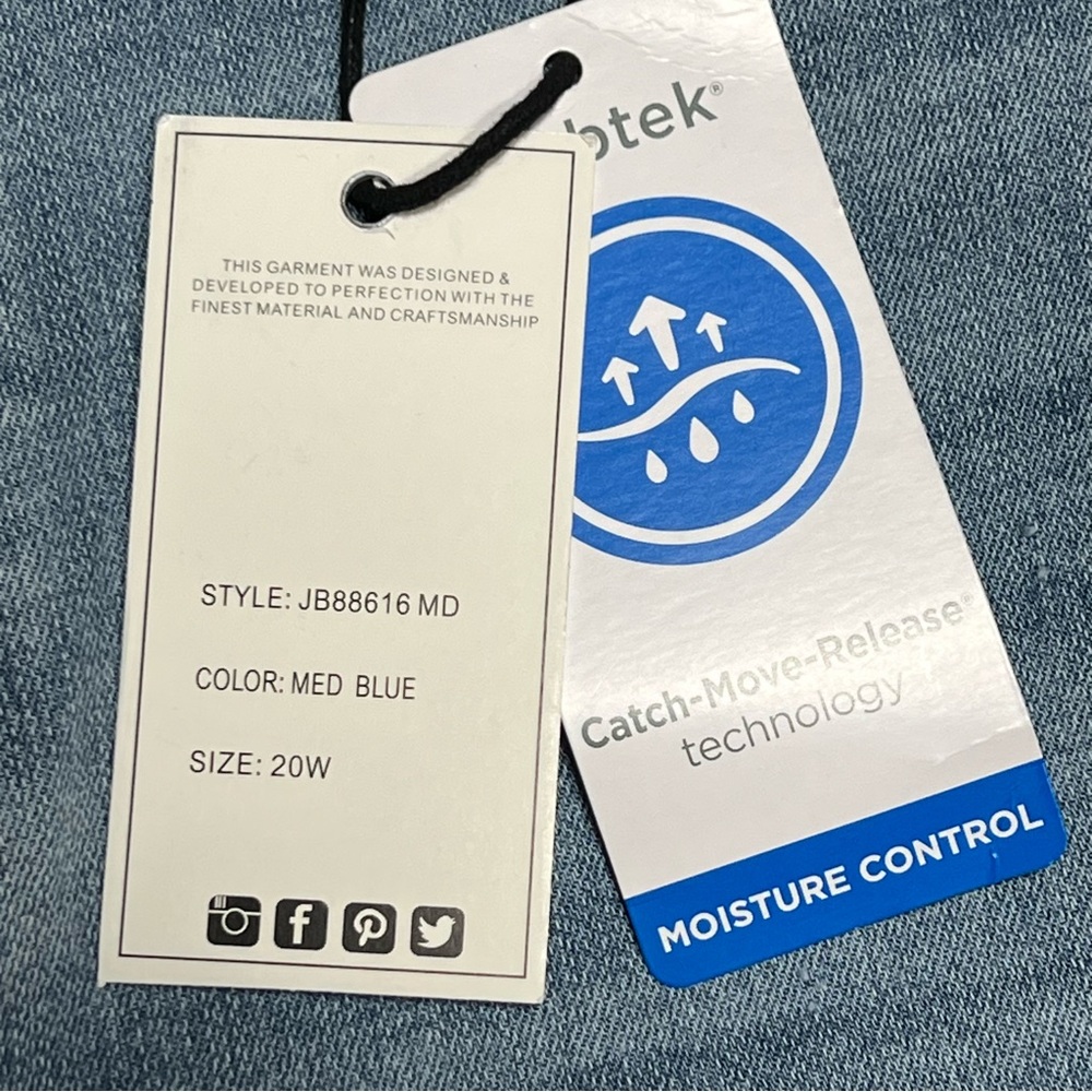 Judy Blue Jeans Womens 20W Wide Leg Crop Capri Stretch Style JB88616 New W/flaw - Picture 4 of 13